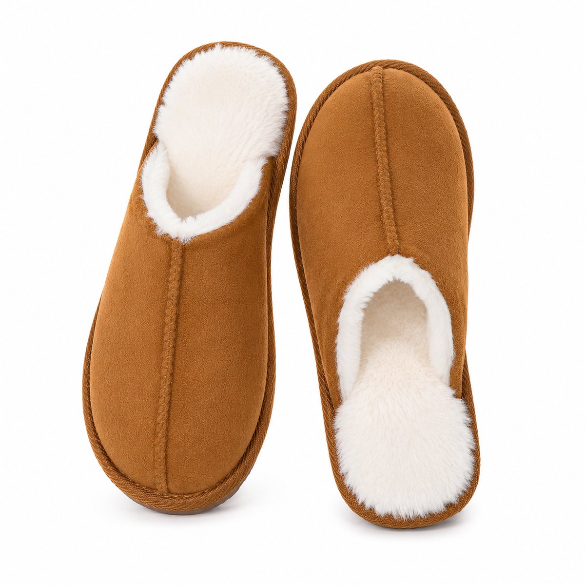 Puresolve Dames Pantoffels – Warme Gevoerde Sloffen – Zachte Winterpantoffels – Chestnut – Maat 40/41