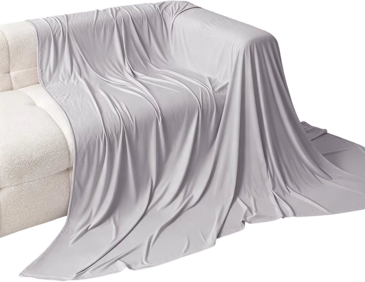 Koeldeken Zomer – Verkoelend Zomerdekbed, Ademend en Lichtgewicht, Ultra Zachte Deken voor Bed en Bank - Grijs - 230X230 CM