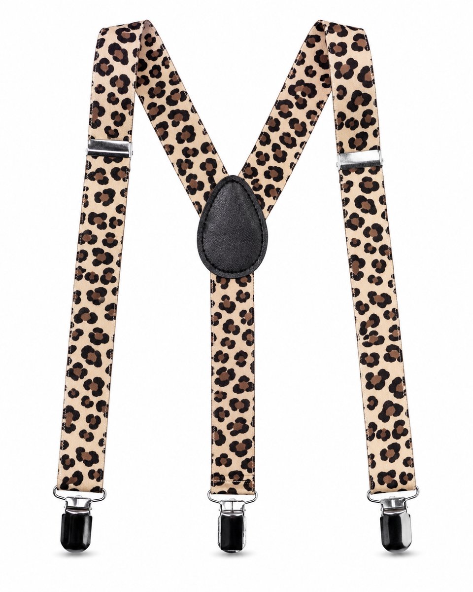 Luipaard Bretels Unisex – Verstelbare Bretels met Panterprint – Voor Dames & Heren – Feest, Carnaval & Festival