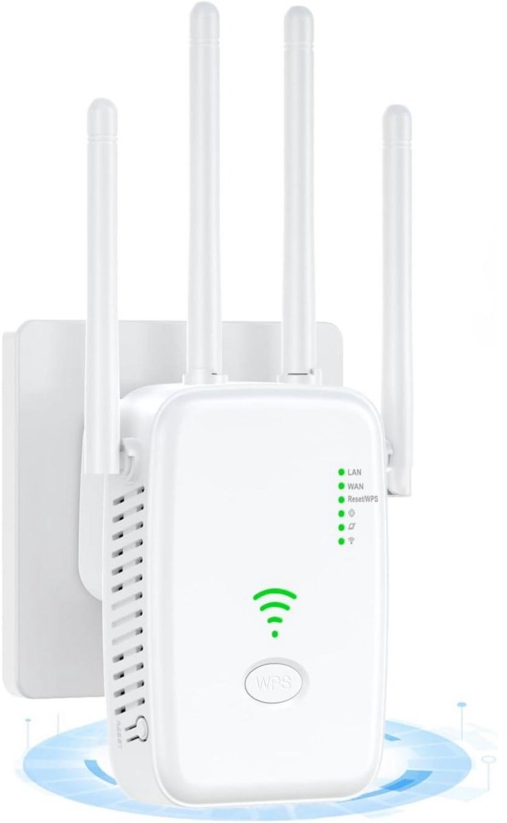 GELLDG Répéteur WiFi - WiFi Versterker - 19.5x8.5x4.3cm - Geschikt voor Uitbreiding Draadloos Netwerk - Plastic Behuizing