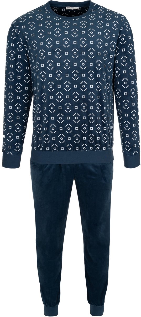 Pastunette - Blue Comfort - Pyjama - Velours Fleece - Blauw - Maat XL