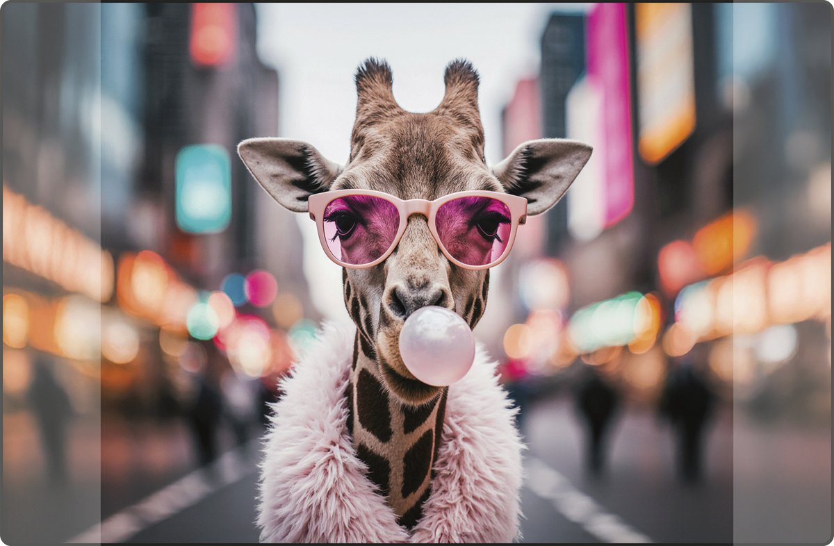 Kangaro Bureauonderlegger - 35x58cm PP Miss Giraffe - K-0014D204