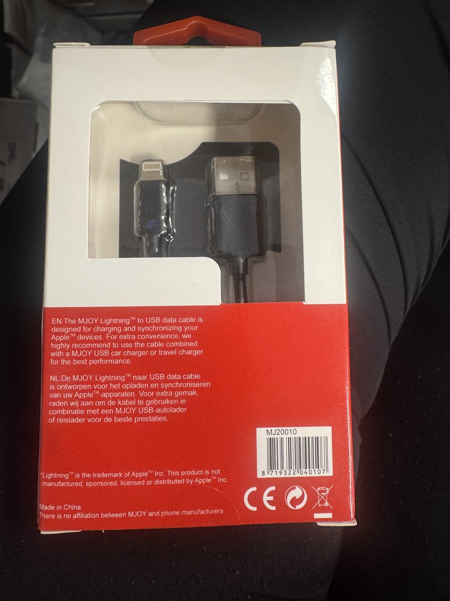 Data cable - lightning to usb - 2 meter