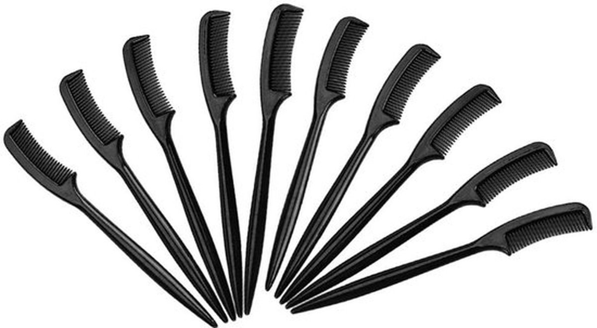Wimperkam 10 Stuks - Mini Wenkbrauw/Wimperkam - Multifunctionele Borstel - Lichtgewicht - Hygiënisch - Perfect voor Make-up - Wenkbrauwkam