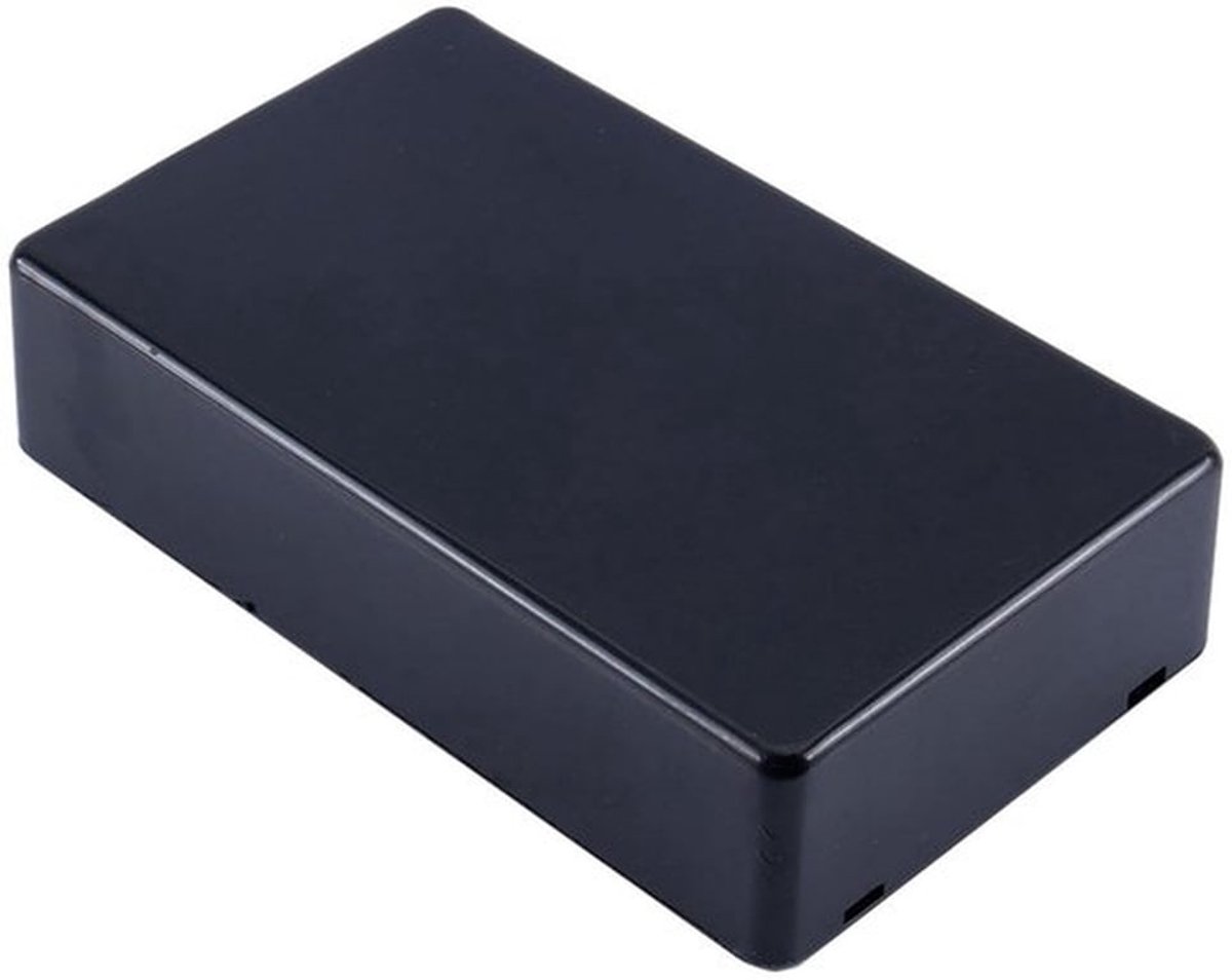 Elektronische projectdoos - Plastic stroomaansluitdoos - Veilig en veelzijdig - Zwart - Instrumentenbehuizing - 100x60x25mm - Geschikt vo...