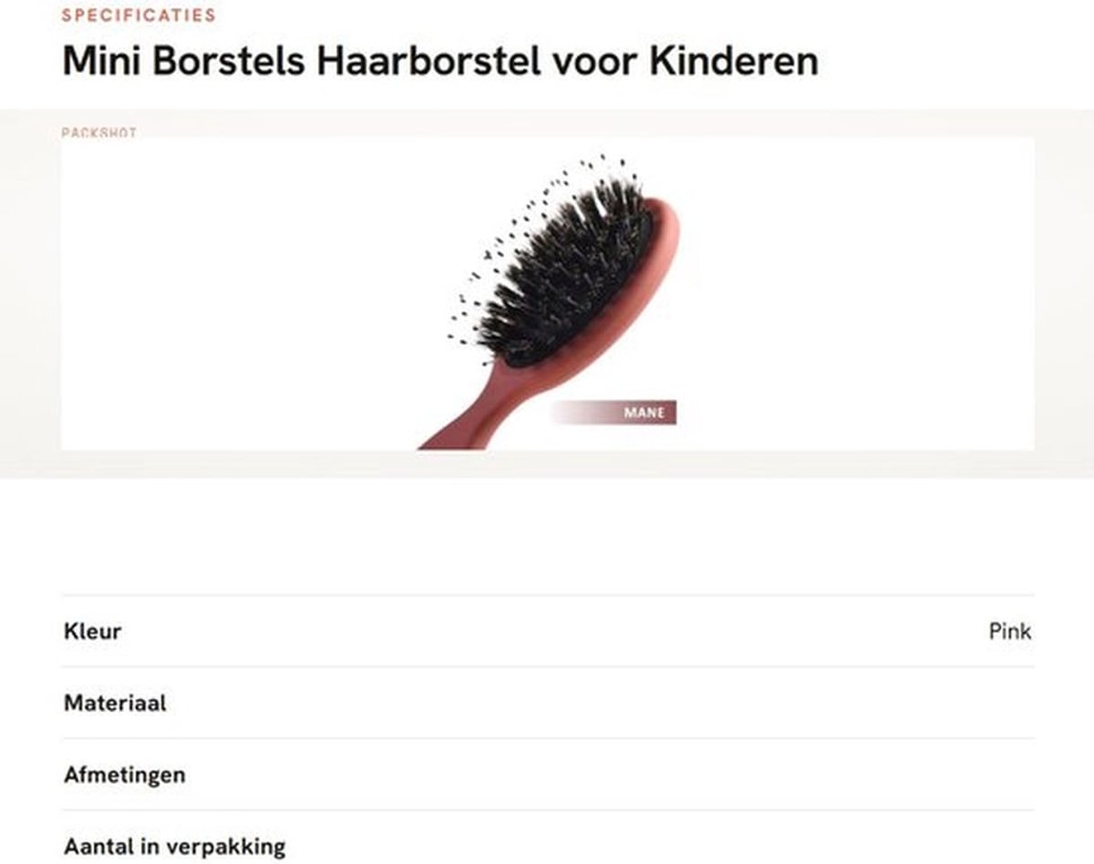 Haarborstel Antiklit - Varkenshaar - Lichtgewicht - Geschikt voor Kinderen - Voor Nat en Droog Haar - Comfortabel Handvat - Haarkam