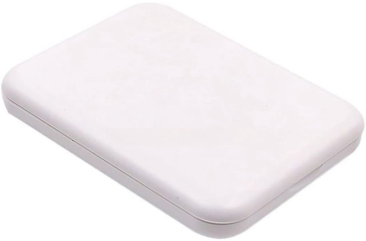 Mini LED Zakspiegel Compact Opvouwbaar Dubbelzijdig Wit