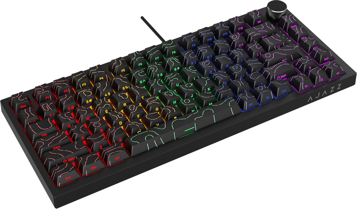Ajazz AK820 - Mechanisch Toetsenbord 75% - Contourlijn zwart thumbnail 3
