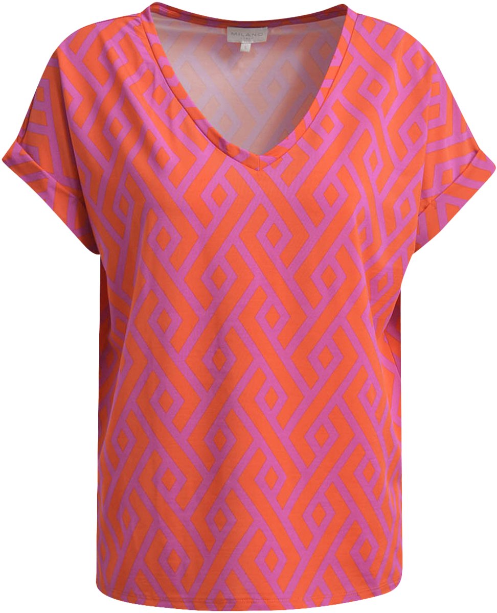 Milano Italy - shirt neon pink - maat S