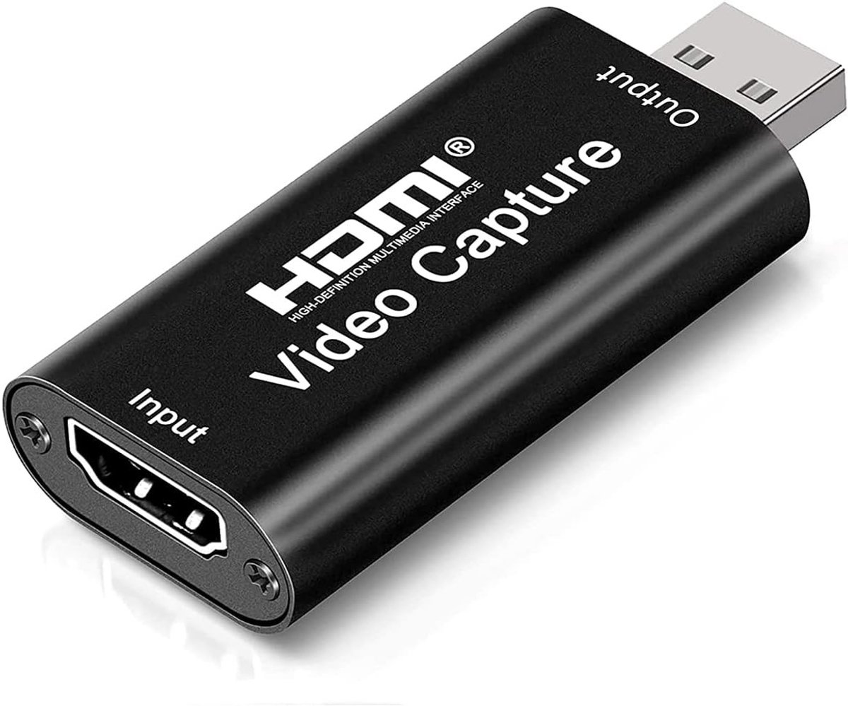 Capture card 4k - Zwart - USB 2.0 HDMI-adapter - Draagbare Video-opnamekaart - Voor Live Streaming en Videoconferenties