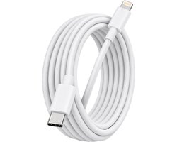 Belanor Lightning kabel - 60W - USB C naar Lightning - USB C kabels - 1 meter - Snellader - USB C Oplader - Geschikt voor iPhone 14/13/12/11/X - Wit