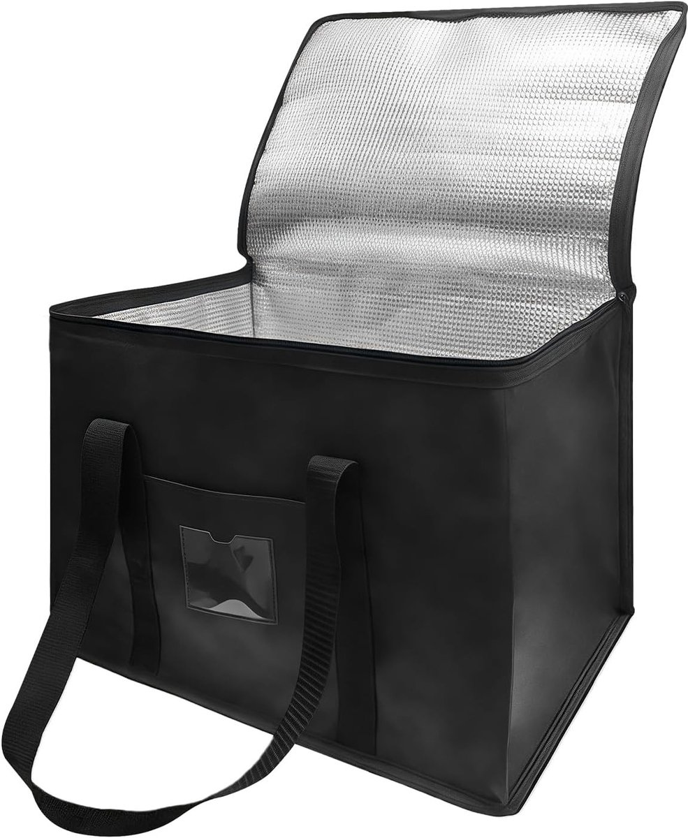 Koelrugtas - Zwart - 30 x 43 x 31 cm - Oxford Doek - Grote Opvouwbare Thermotas voor Buitenactiviteiten