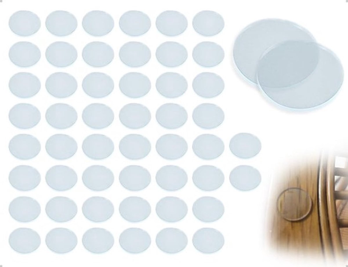 Beschermende Buffers - Transparante Pads - Zelfklevende Schokdempers - 25mm Rond - Meubelbescherming - Antislip Pads - Voor Tafelbladen
