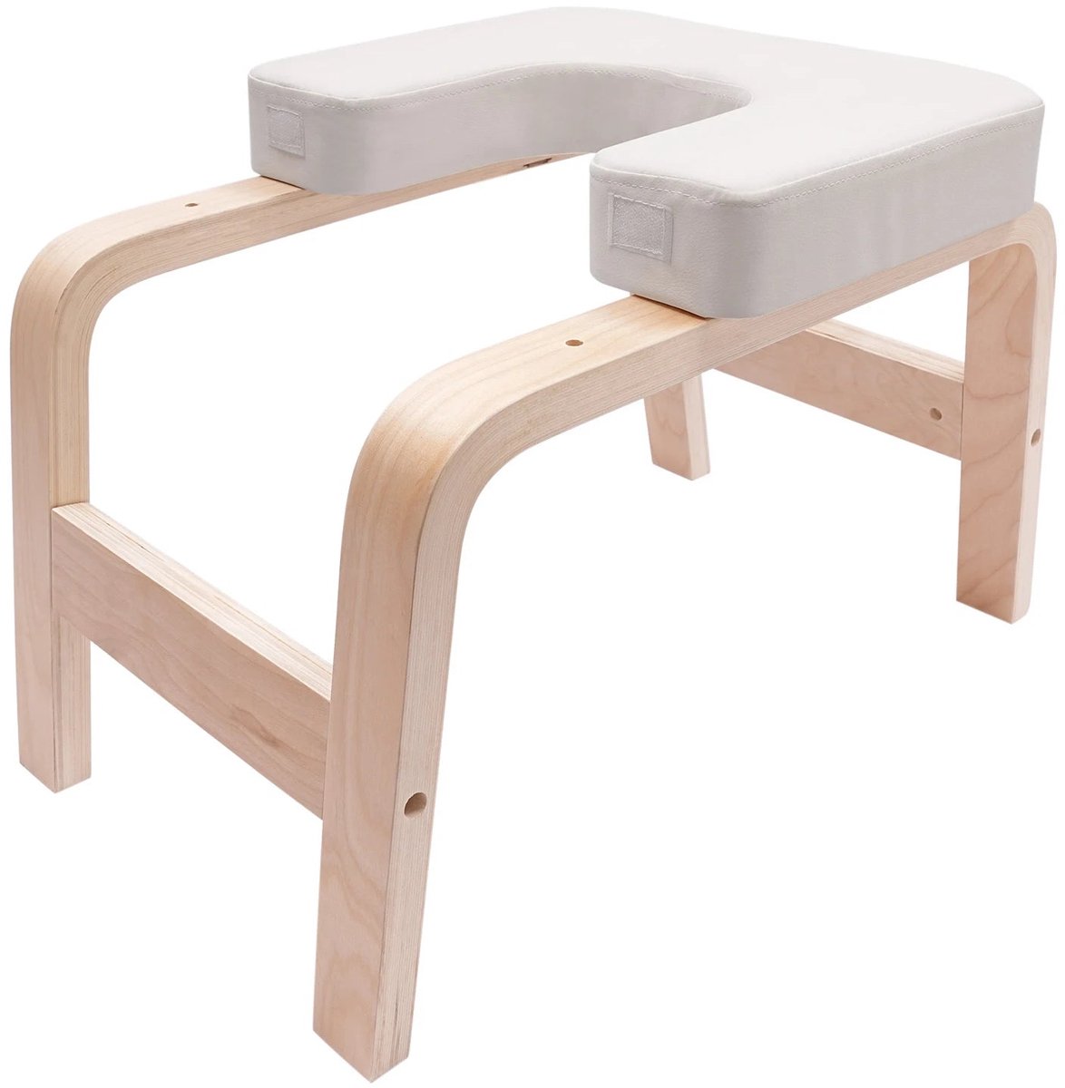 Home & Beyond® Yoga Hoofdstandbank - Inversiebank met PU-kussen - Vrijstaande Yogabank - Wit - 64x36x40 cm