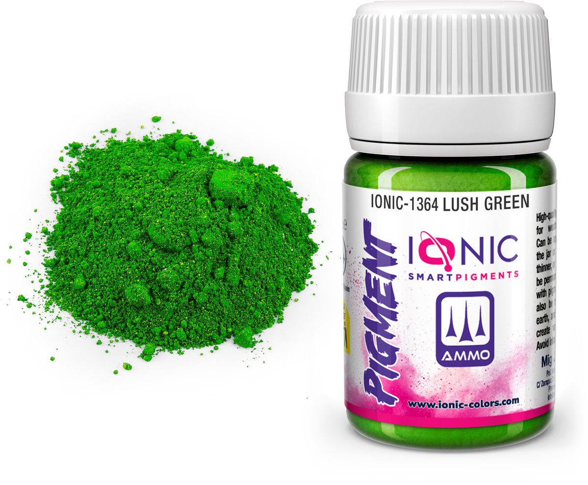 AMMO by Mig Jimenez Modelbouwdecoratie - MIG IO1364 Ionic Smart Pigments - Heldergroen - 35ml Effecten potje