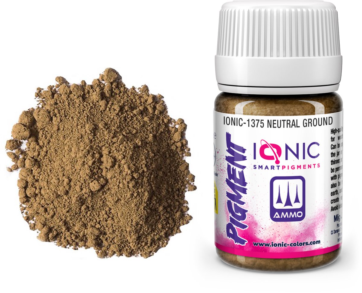 AMMO by Mig Jimenez Modelbouwdecoratie - MIG IO1375 Ionic Smart Pigments - Neutrale Grond - 35ml Effecten potje