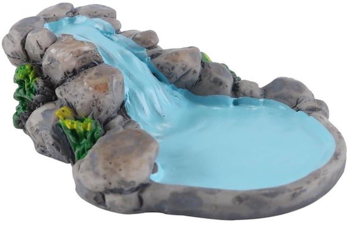 Miniatuur Vijver Set van 2 - Bergbeekornament - Tuin Decoratie voor Buiten - Hars - Afmetingen 5,4 x 1,6 cm - Perfect voor Themafeesten - Tuindecoratie