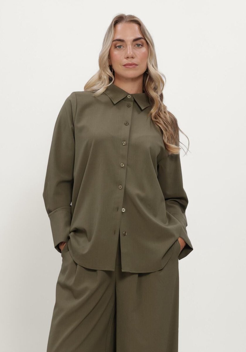 My Essential Wardrobe Mwhace Vitta Shirt Dames - Topjes - Groen - Maat 42