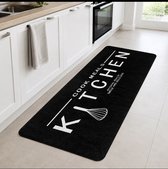 La Sheba Keukenloper Kitchen - Zwart - 60x180 cm - Vloerkleden - Keuken Tapijt - Keukenmat - Loper Tapijt - Loper Vloerkleed