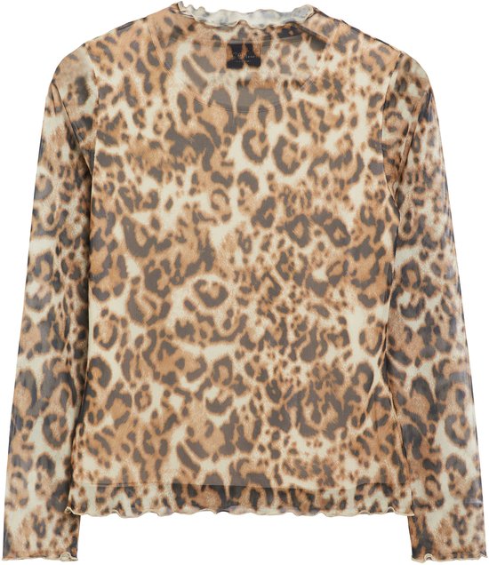 s.Oliver - female - Mesh-shirt met lange mouwen en luipaardprint