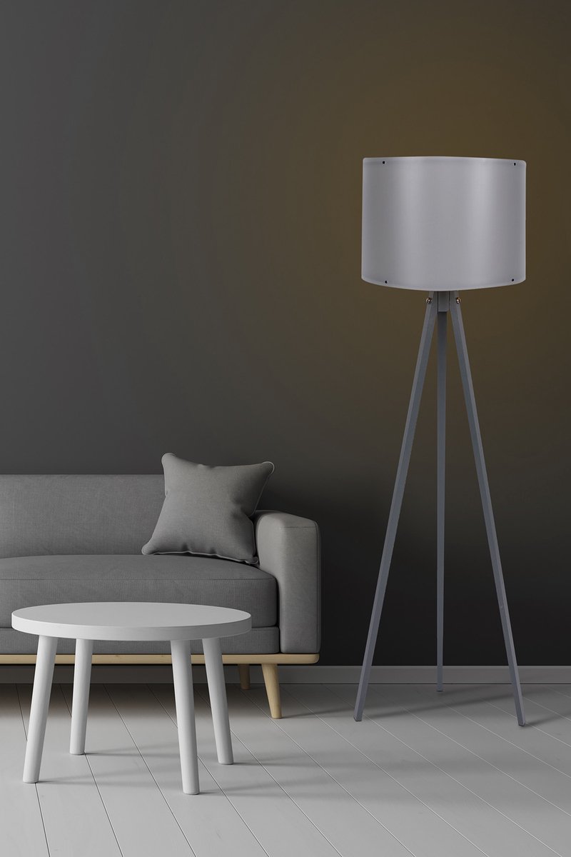 Asir - Vloerlamp - Grijs - 38 x 38 x 145 cm