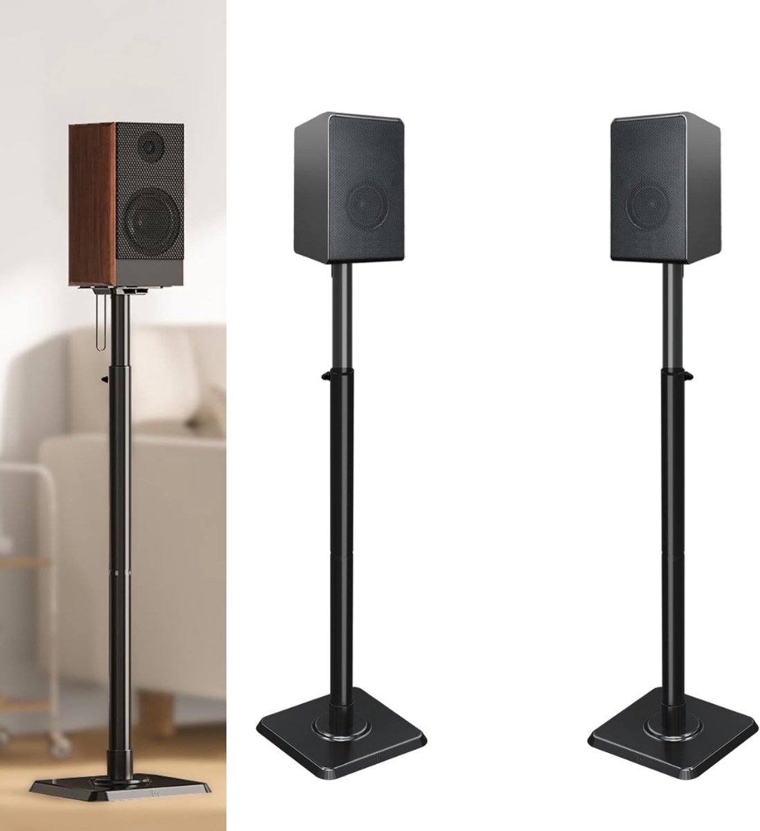 Zavio® Luidspreker Standaard - Speaker Vloerstandaard - Extra Stevig - Zwart