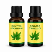 Byebyefly Citronella Olie Set 2x 30ML - Muggen Olie Navulling - Voor Verjager & Diffuser - Natuurlijke Geur Olie - Geconcentreerd