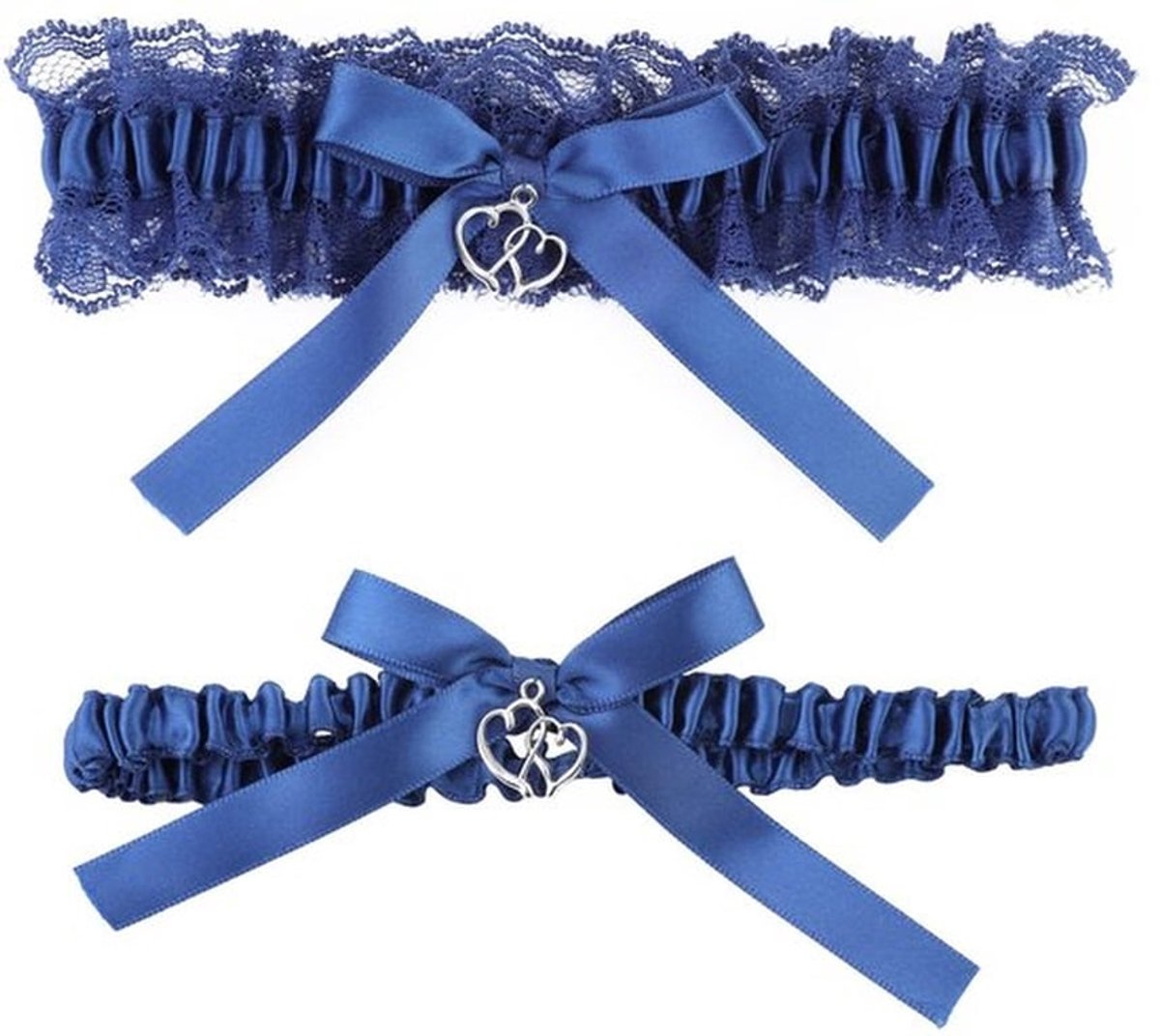 Bruidsgarter Blauw - Elastische Kant Garter - Huwelijksaccessoire - Cadeau voor de Bruid - Set van 1 - Perfecte Afwerking - Trouwaccessoires