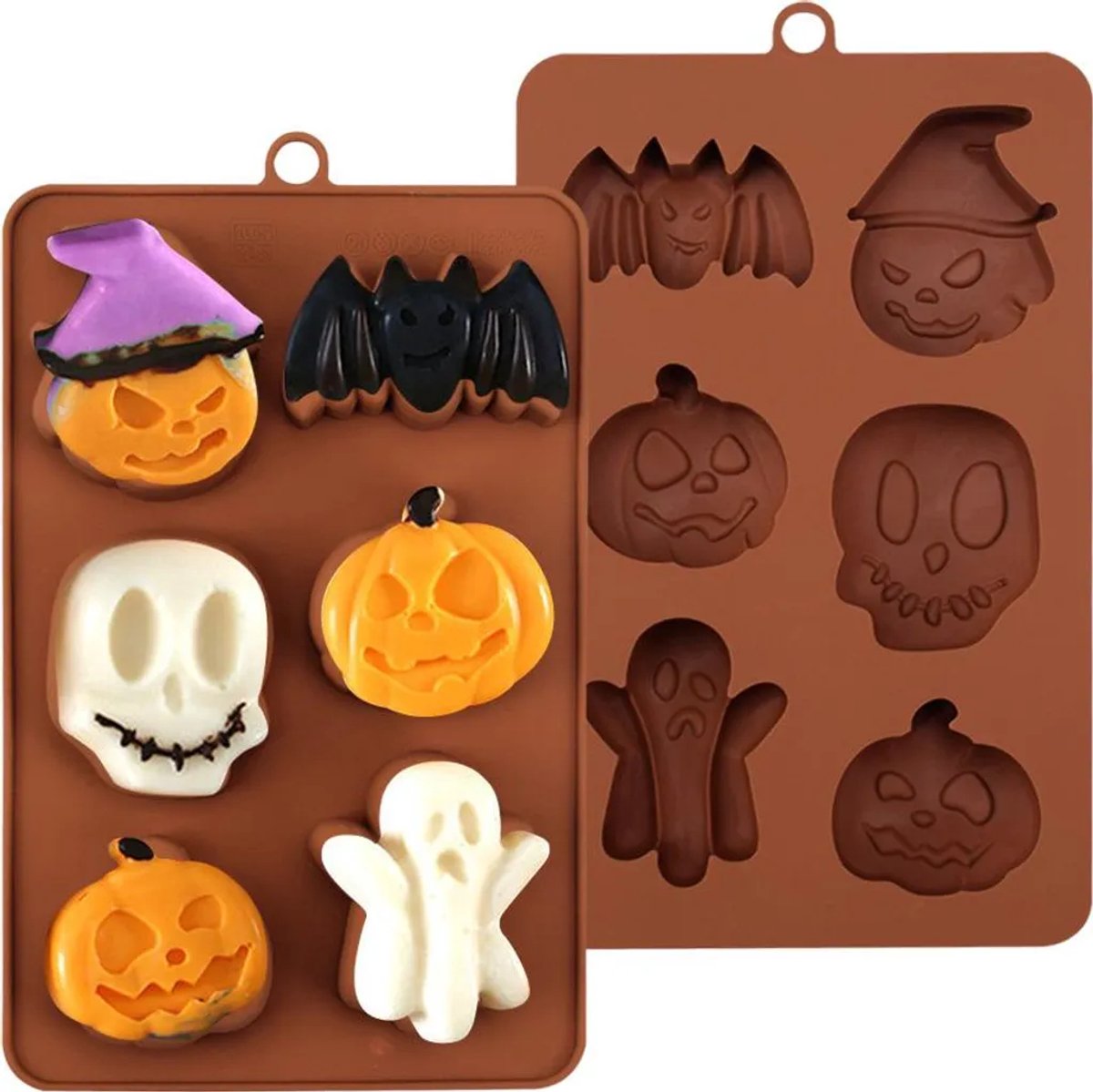 Halloween siliconen bakvorm, 3D-vorm, te gebruiken Geschikt voor het maken van chocolade, taarten, enz.