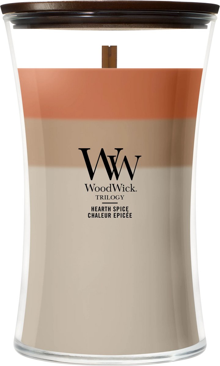 WoodWick Trilogy Hearth Spice Large Geurkaars - 130 branduren Meerkleurig