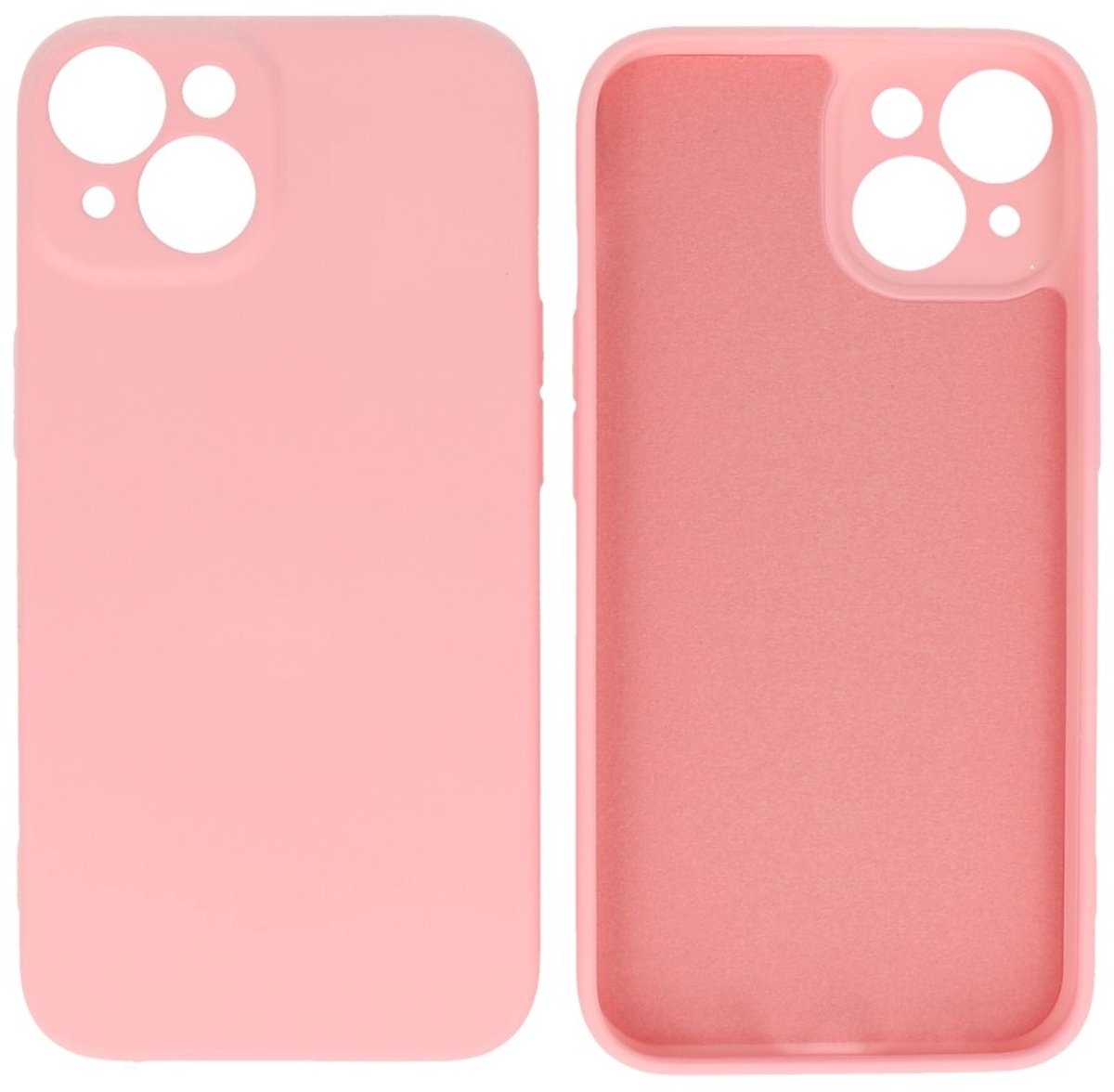 iPhone 15 Plus Hoesje - 2.0mm Dikke Fashion Telefoonhoesje Backcover - Roze