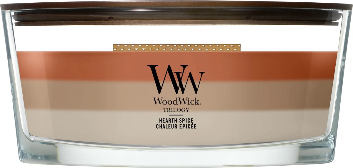 WoodWick Trilogy Hearth Spice Ellipse Geurkaars - 50 branduren Meerkleurig