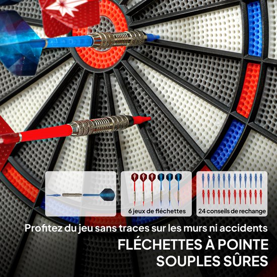 SPORTNOW-Elektronisch Dartbord-PP-60,5x45,5x3,6cm-Zwart van Merkloos — afbeelding 5