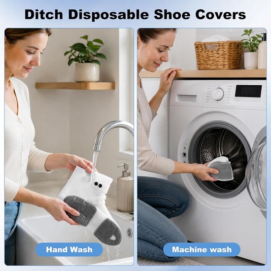 Overschoenen / Regenschoenen - Maat L （38 t/m 43）- Waterdicht - Antislip - TPE - Verstelbare Gesp - Versterkte rubberen antislipzool - herbruikbare - eco - Unisex - Voor Wandelen, Fietsen, Woon-werkverkeer & Outdoor - voor regen, sneeuw - wit — afbeelding 3