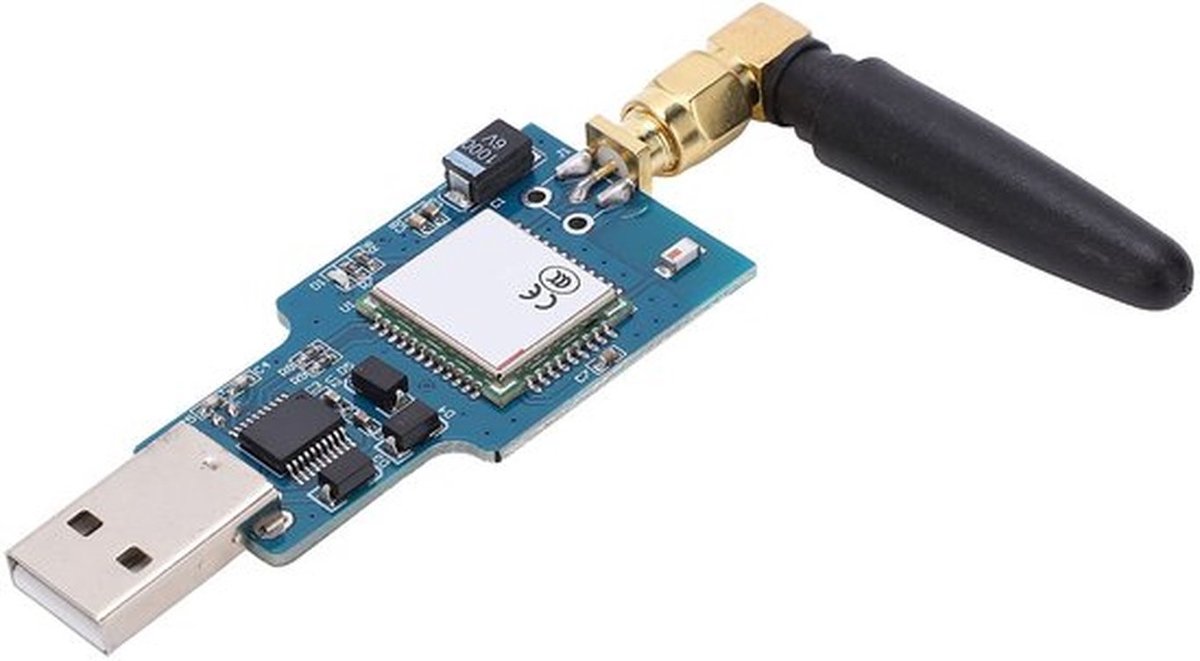 USB naar GSM seriële poortmodule GPRS SIM800C met 2,4 GHz antenne voor dataoverdracht