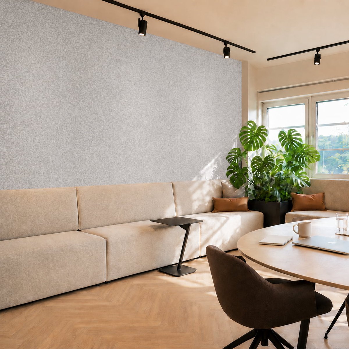 Vilt Wandpaneel - Lichtgrijs - 60x140cm - Kamer26
