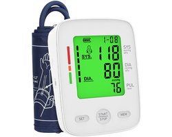 Medure FC-BP120 Bloeddrukmeter Bovenarm - Digitale Bloeddrukmeter met Manchet 22-42 cm - Onregelmatige Hartslag - Kleurendisplay