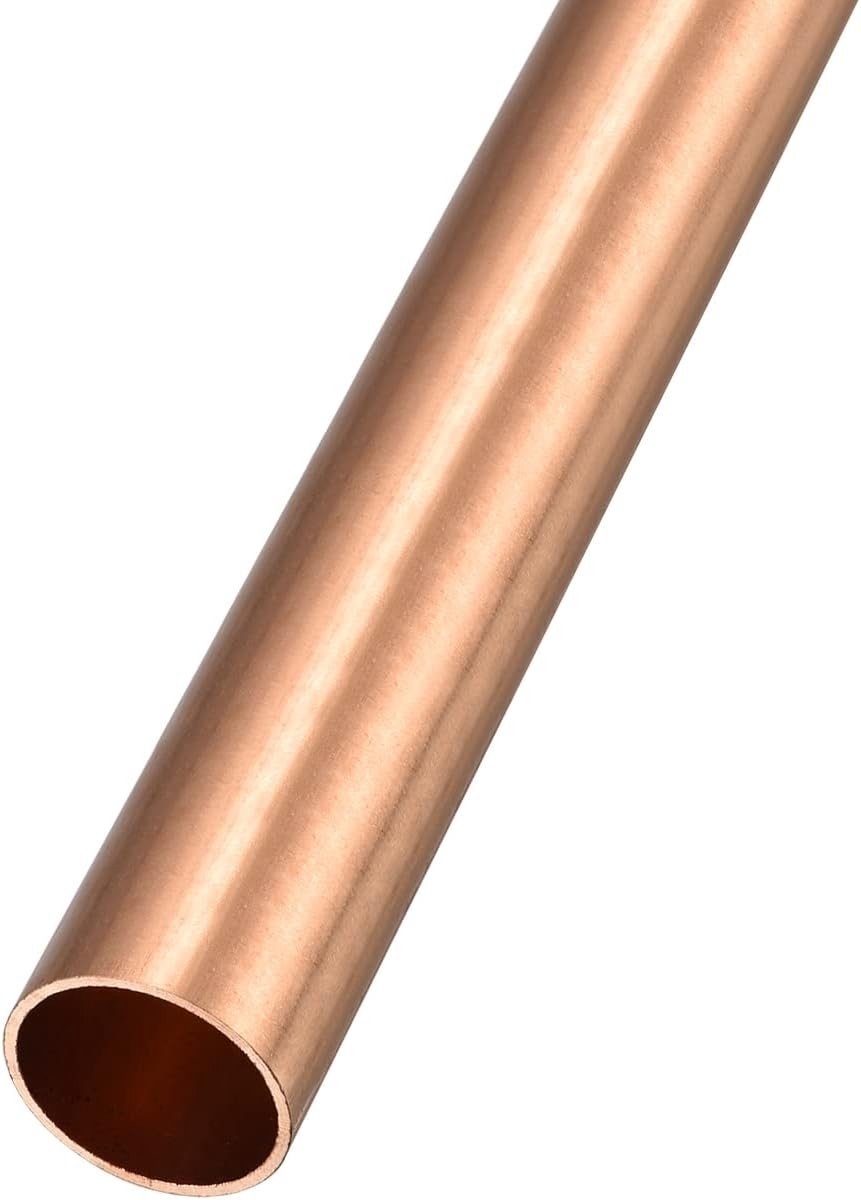 Koperen Pijp 19mm AD x 1mm Wanddikte x 100mm Lengte - Rechte Slangen voor Huisdecoratie, Klussen en Creatieve Projecten