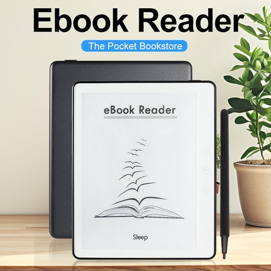 Kleuren e-reader met stylus, 5,76-inch HD LCD-scherm, 16 GB opslag, oogvriendelijk ontwerp, compatibel met Android 8.1, inclusief beschermhoes. — afbeelding 2