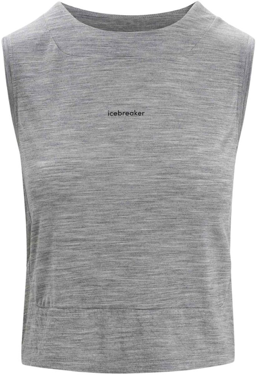Icebreaker Merino Zoneknit Tanktop Metro hthr Dames Grijs