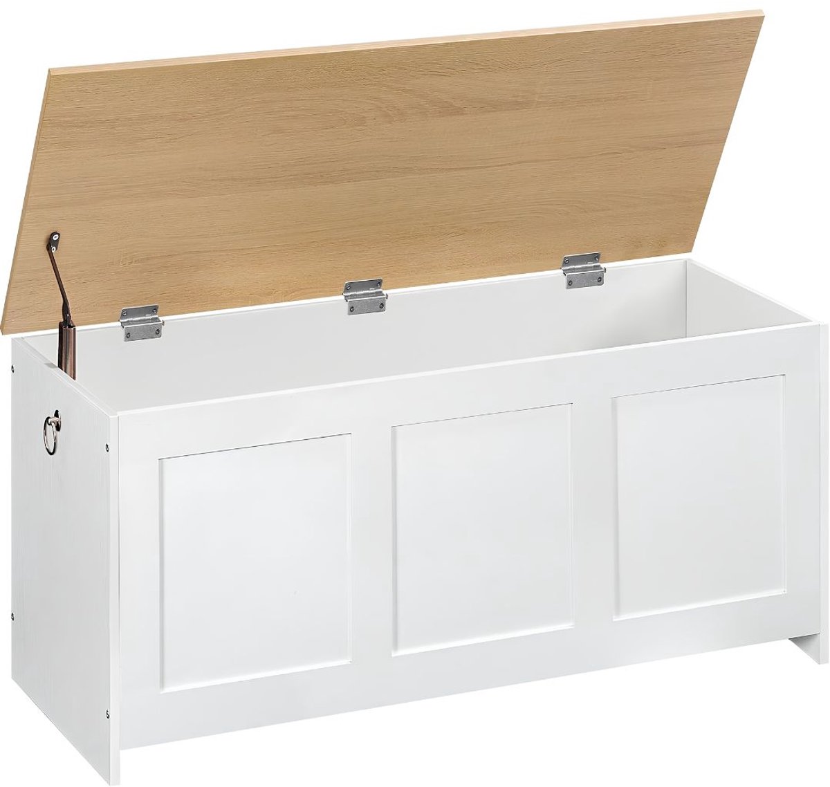 TYR® Speelgoedkist - 100 cm - Speelgoedkast - Opbergkist - Wit en Bruin - 40cm x 100cm x 41cm