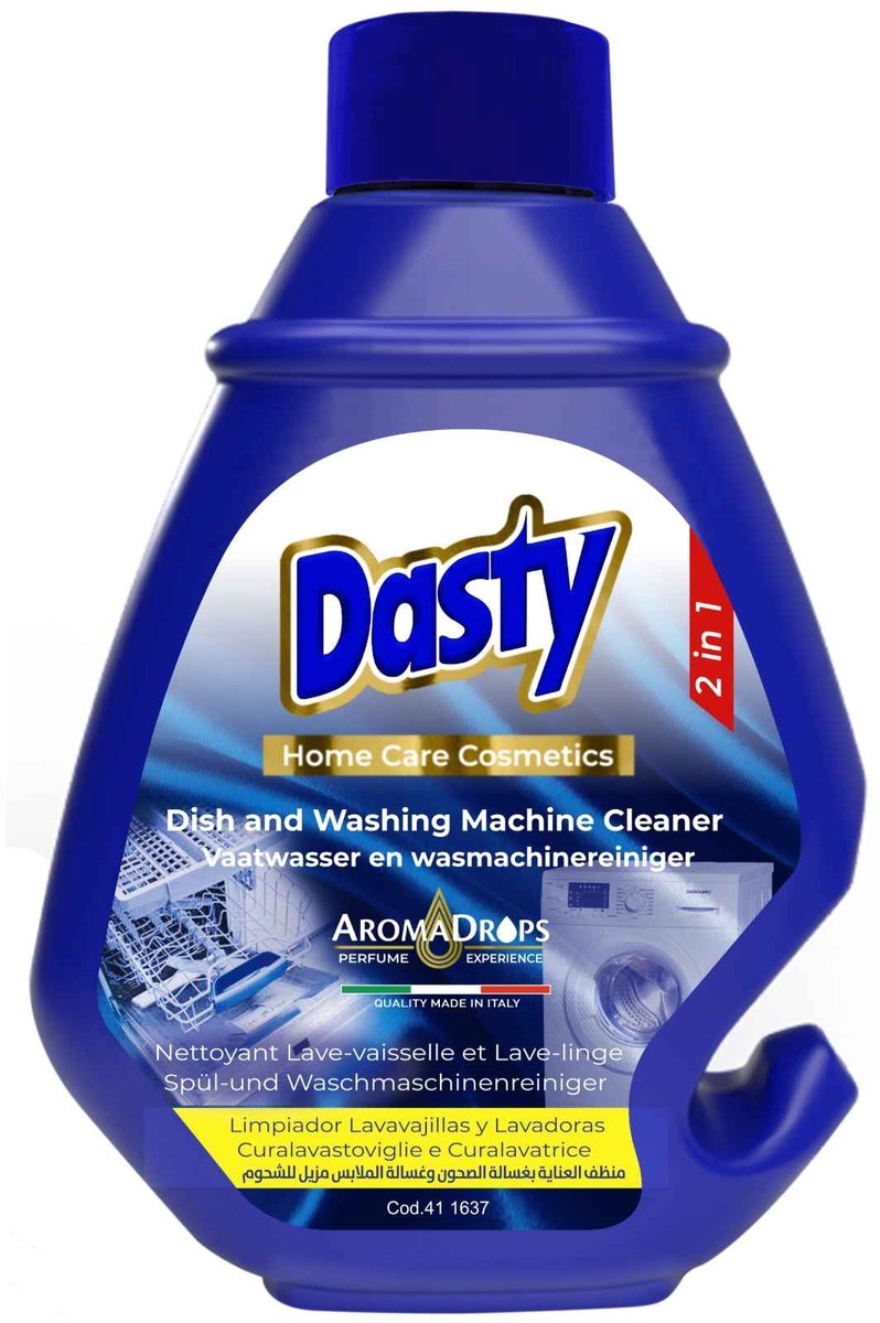 Dasty Vaatwasser- en Wasmachinereiniger 230 ml – 2-in-1 Ontvetter en Ontkalker