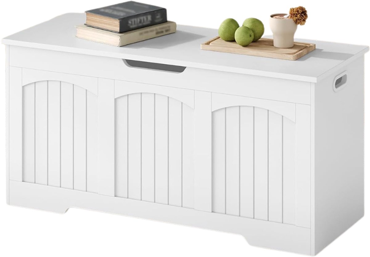 ZRNS® Luxe Dekenkist - Opbergkist Dekens - Opbergbank - Voor Slaapkamer en Woonkamer - Wit