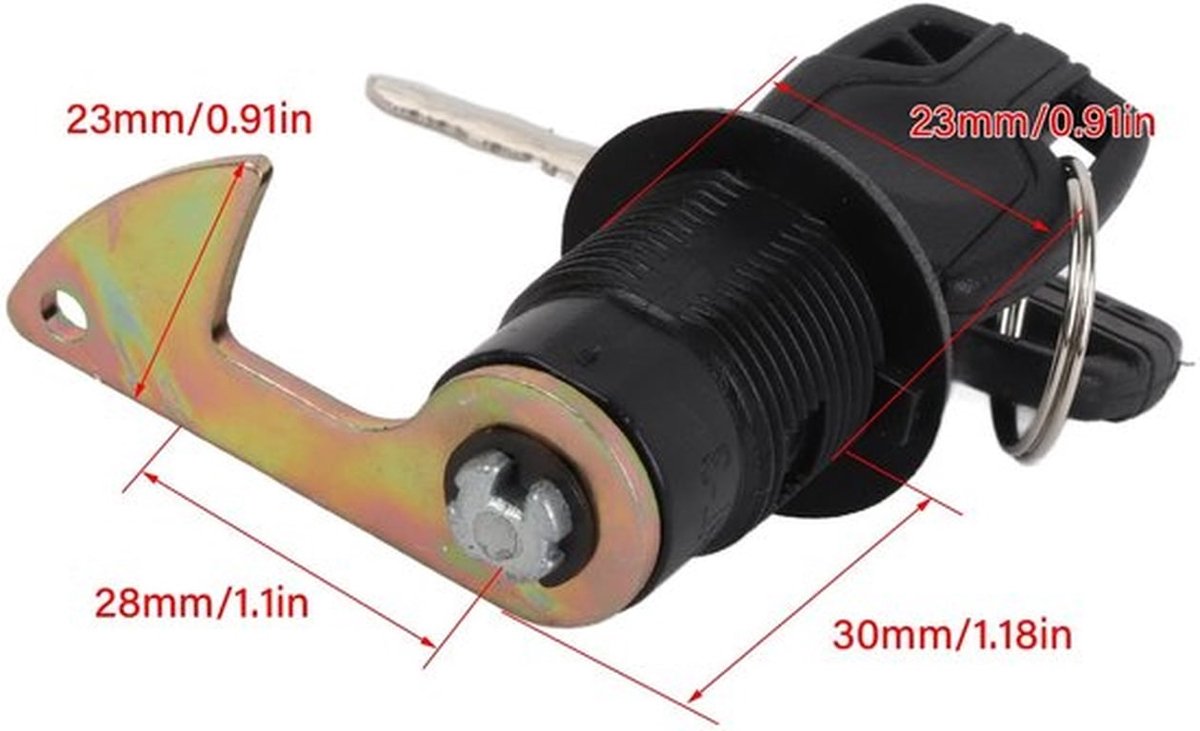 Staart Kofferbak Slot - Universeel Kofferbak Slot - Beveilig uw eigendommen - Compact formaat - Geschikt voor scooters - Ideaal voor elek...