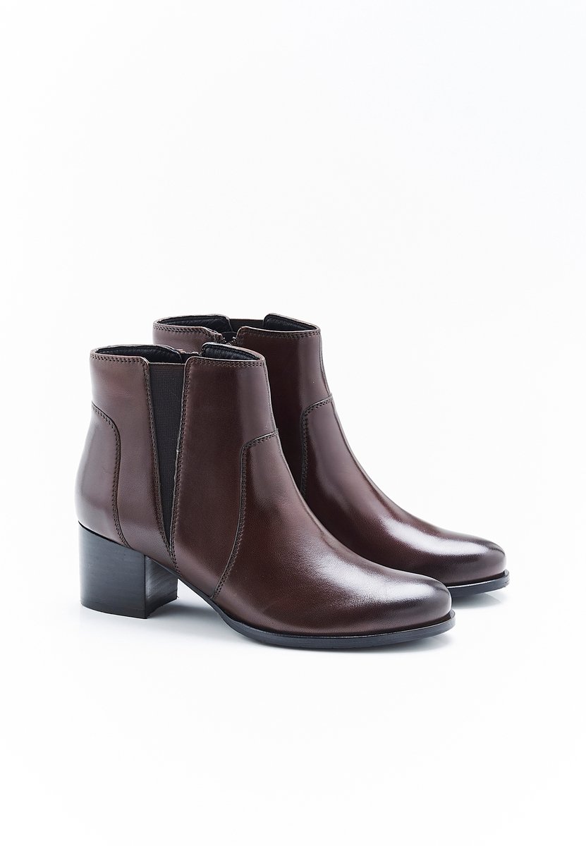Damart - Thermolactyl enkellaarsjes met elastiek - Dames - Bruin - 37