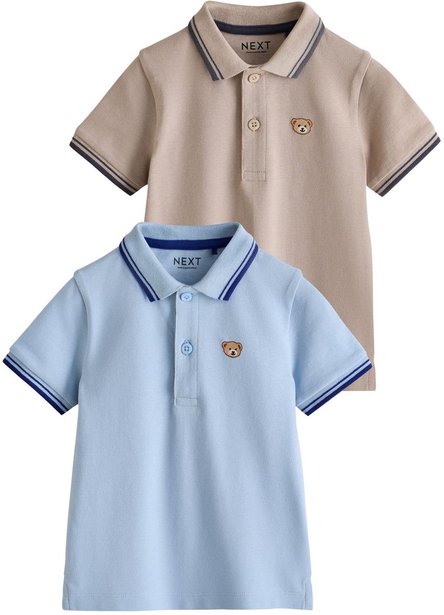 Next - Jongens - Set van 2 poloshirts - Blauw