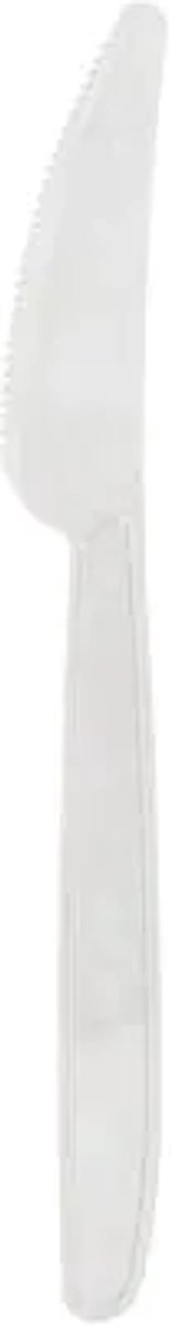Stevig herbruikbaar mes 18,5 cm reusable transparant (200 stuks)