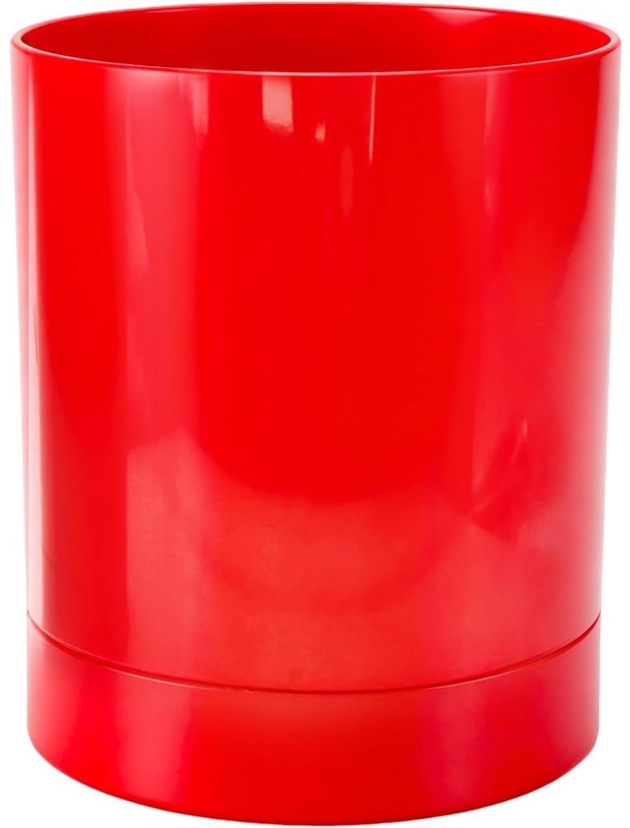 longziming -Draaibare Keuken Utensiliënhouder 360° - Kooklepelhouder met Antislipbasis - Keuken Organizer voor Spatels, Lepels en Gardes - PP - 16,5 x 14,4 cm - Rood