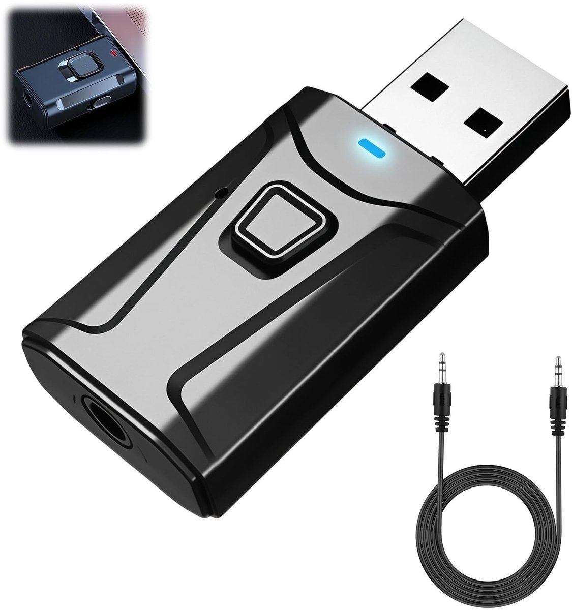 Solidchoice - 2-in-1 USB C naar 0.3 cm Jack Adapter met Snelle Oplaadfunctie