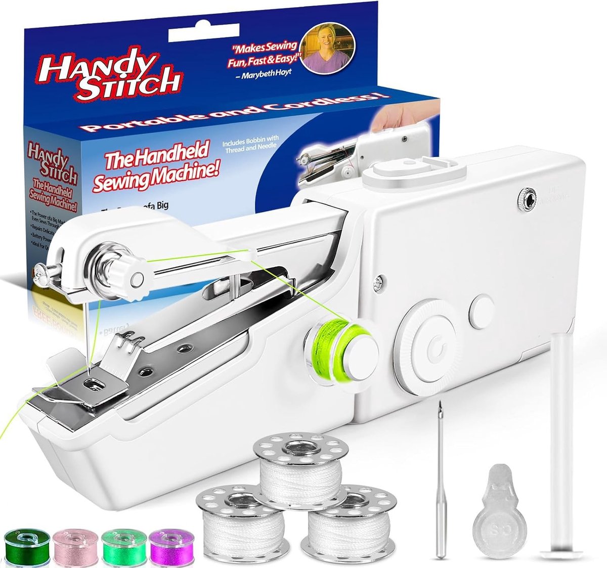 Solidchoice - Draagbare Mini Handnaaimachine voor Thuis en Op Reis